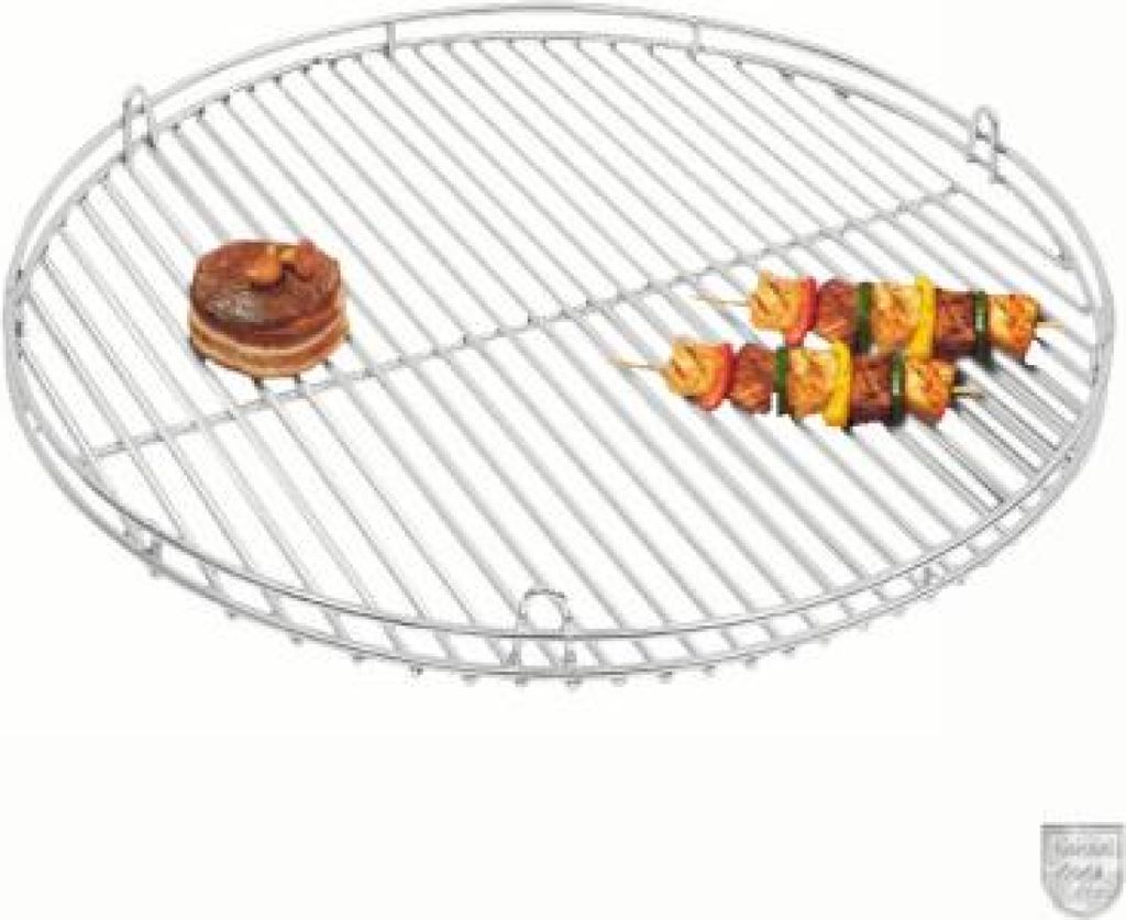 Schneider Grillrost aus Edelstahl Ø 50 cm mit Reling und Aufhängeösen