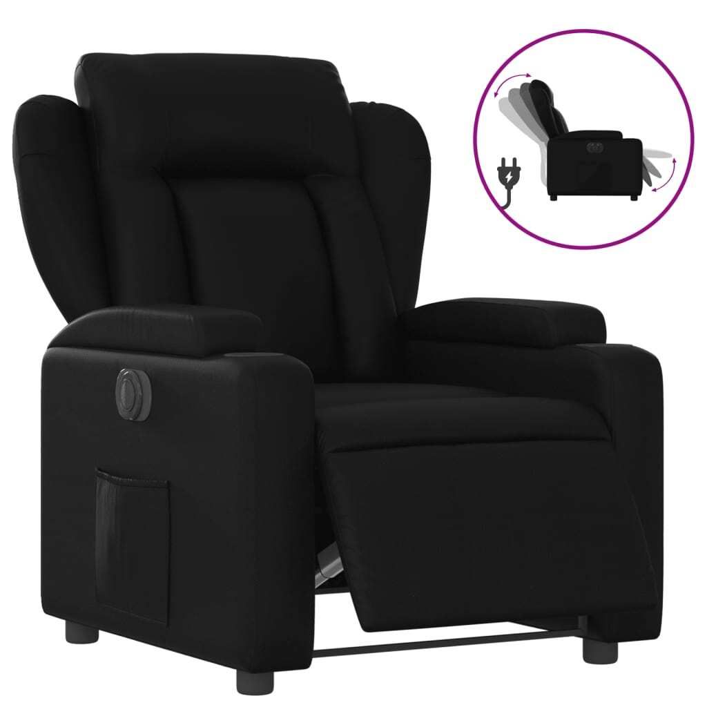 vidaXL Relaxsessel Elektrisch Schwarz Kunstleder Produktbild 