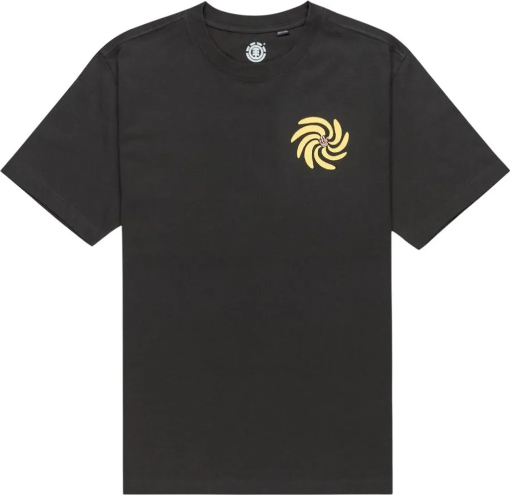 Élément Smile SS Noir foncé L : t-shirt respirant au design minimaliste