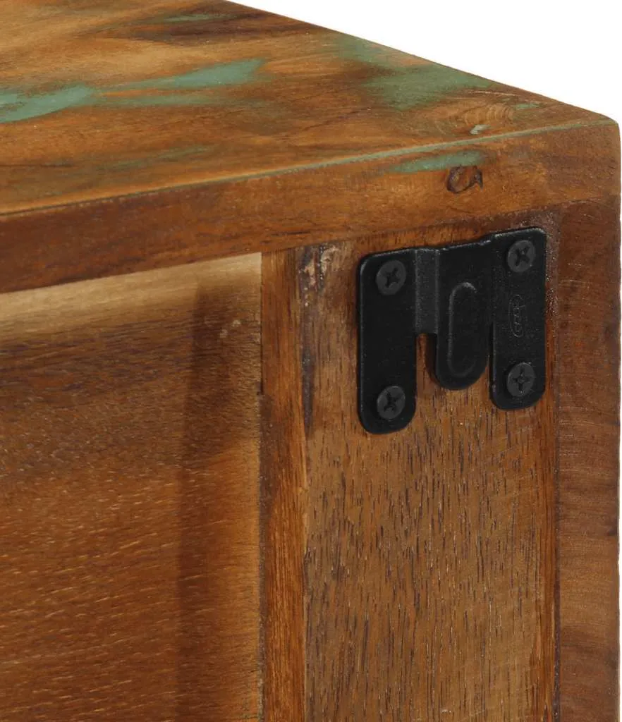 VidaXL Mobile Porta TV In Legno Massello Di Recupero – Stile Vintage, Armadietto Basso, Colore Naturale