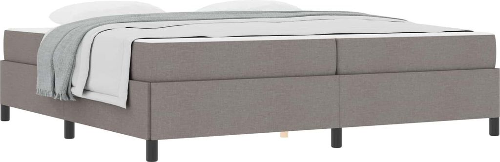 Boxspringbett mit Matratze Taupe 200 x 200 cm Stoff