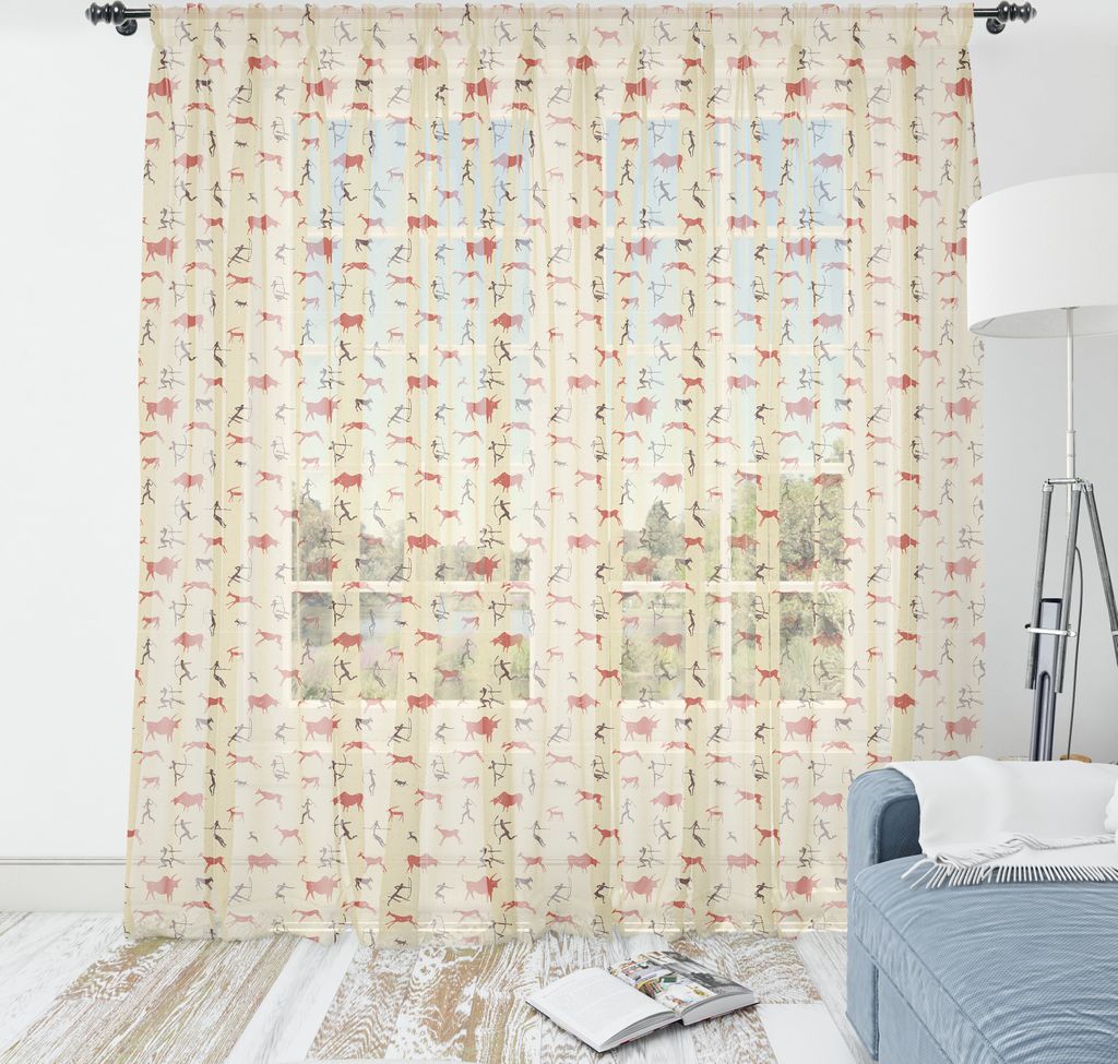 ABAKUHAUS Wild jagen Wandteppich, Primitive Bull Verfolgen Alte Aborigines Bogenschießen Muster, Wohnzimmer Schlafzimmer seidiges Satin Wandtuch, ...