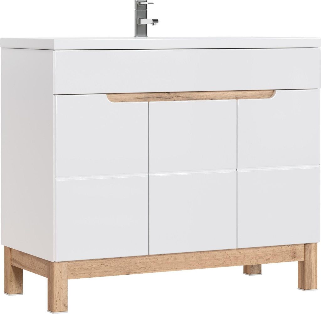 Koupelnová skříňka pod umyvadlo BALI WHITE 100 cm Obrázek produktu 1