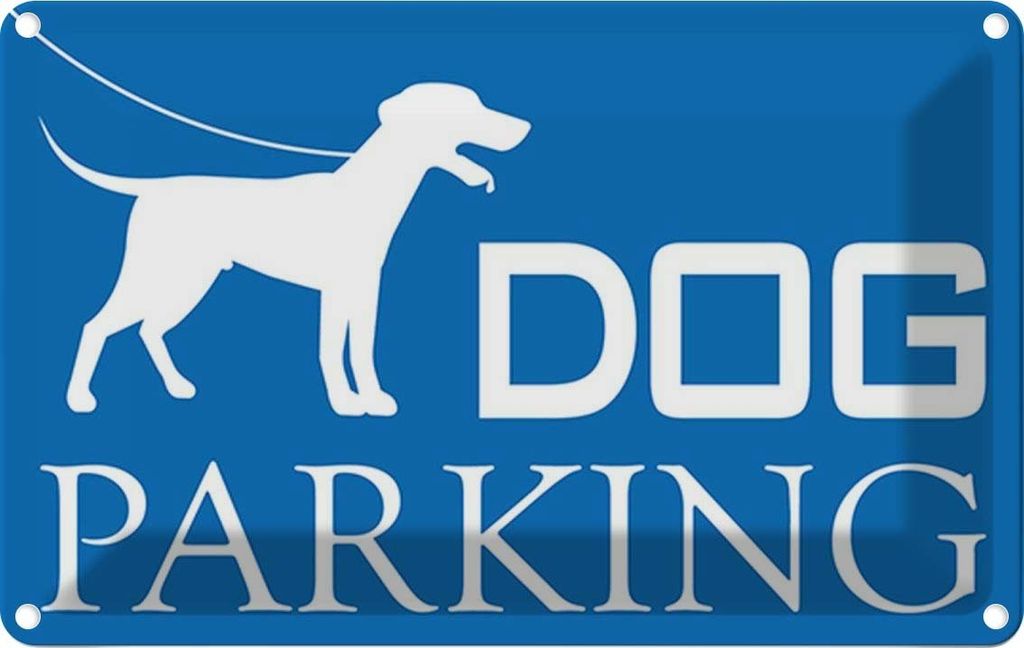 vianmo Blechschild 12x18 cm Dog Parking Tier Haustier