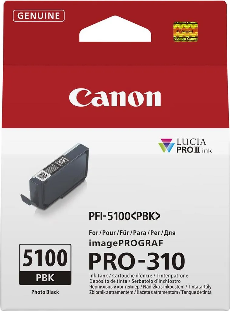 Cartuccia Canon PFI-5100 PBK Photo Black - Inchiostro Pigmentato PRO-310