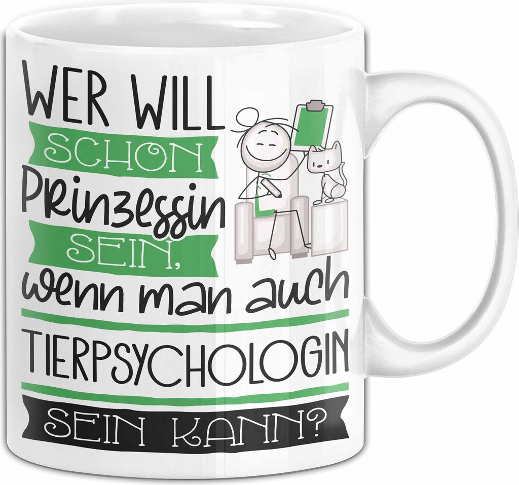 Tierpsychologin Tasse Geschenk Spruch Wer Will Schon Produktbild 