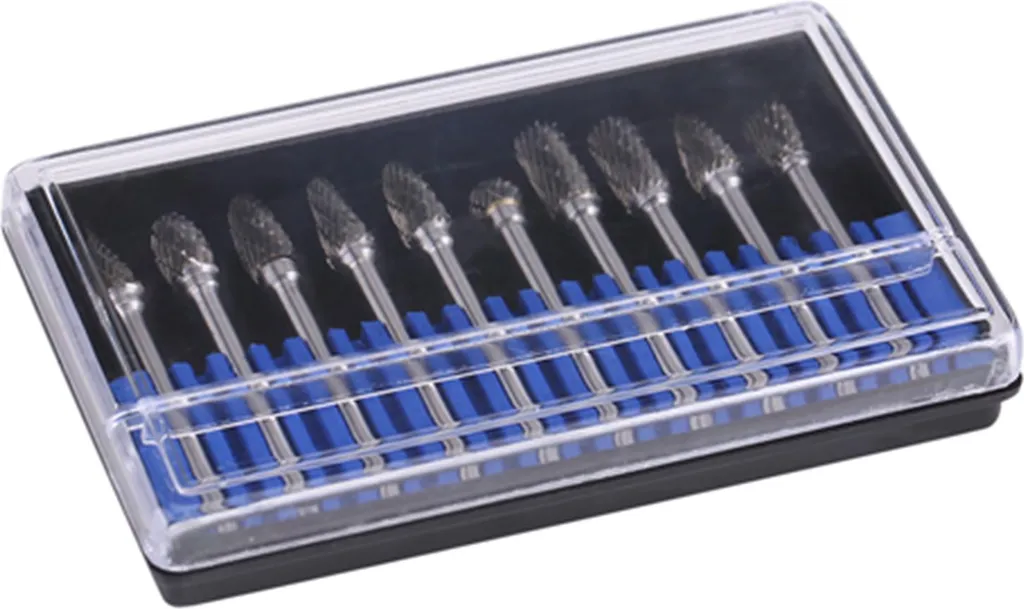 Frese Rotative Tungsteno 6mm per Dremel - Kit 10 Pezzi Doppio Taglio
