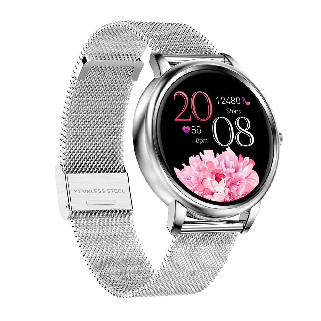 DE Damen Frauen Bluetooth Smartwatch Uhr Herzfrequenz Fitness Tracker Armband 