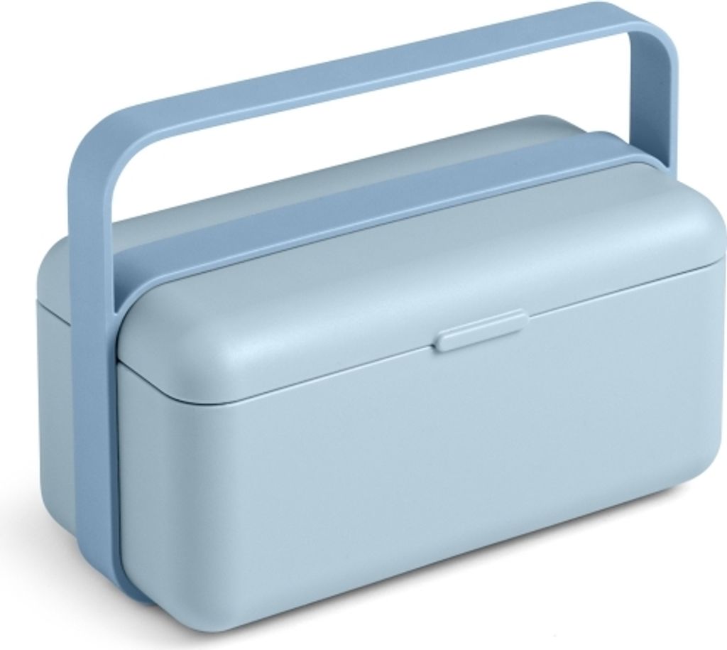 BLIM+ Create Bauletto - Lunchbox / Brotbox mit Besteck, dreifach unterteilt