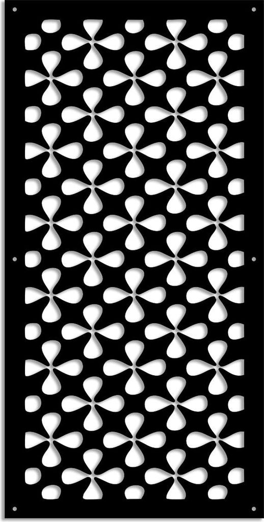 QUADRIFOGLIO – Perforiertes PVC–Panel – Sonnenschutz 98x198 cm schwarz