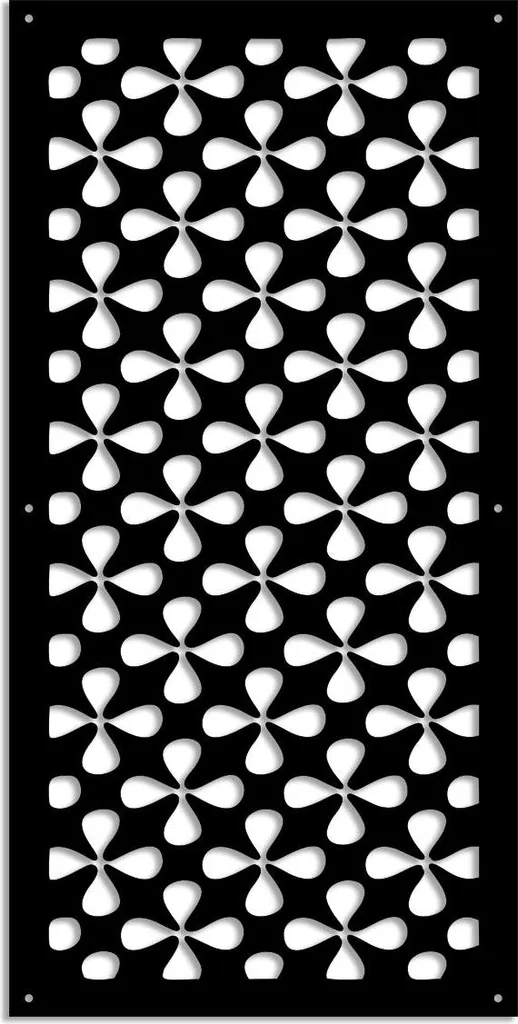 Divisorio Design Nero 50x150 QUADRIFOGLIO - Pannello PVC Decorativo