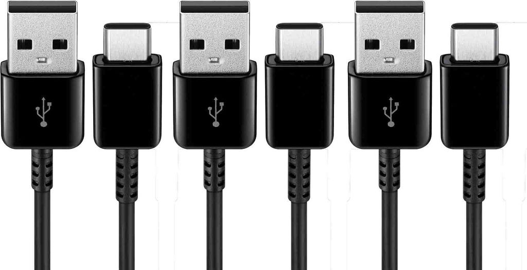 3x Schnell-Ladekabel USB-C 0.85m extra kurz schwarz für Huawei Mate X3 XS 2 50 Pro 40 Pro XS USB A zu USB Typ C