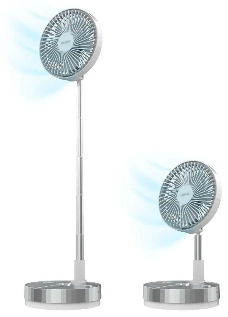 Ventilateur de bureau et voyage pliable 7200mAh - Idéal pour le camping