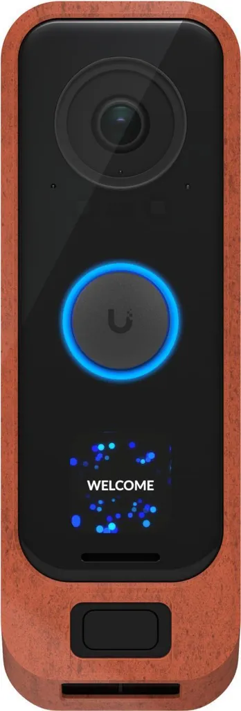 Coque de finition marron pour Ubiquiti G4 Doorbell Pro en polycarbonate robuste