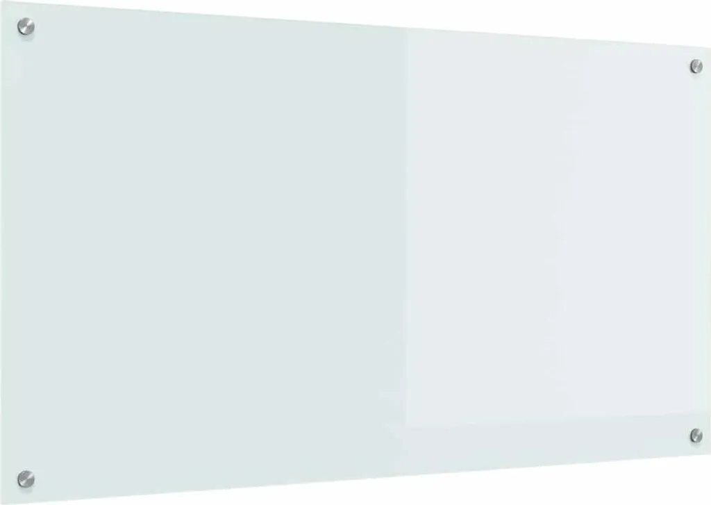 Pannello Paraschizzi 110x60 Vetro Temperato vidaXL Bianco Lucido
