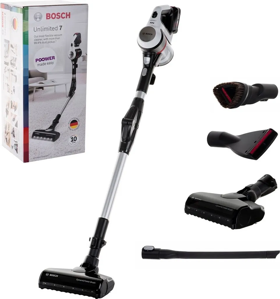 Aspirateur balai Bosch BBS711W idéal pour poils d'animaux et parquets