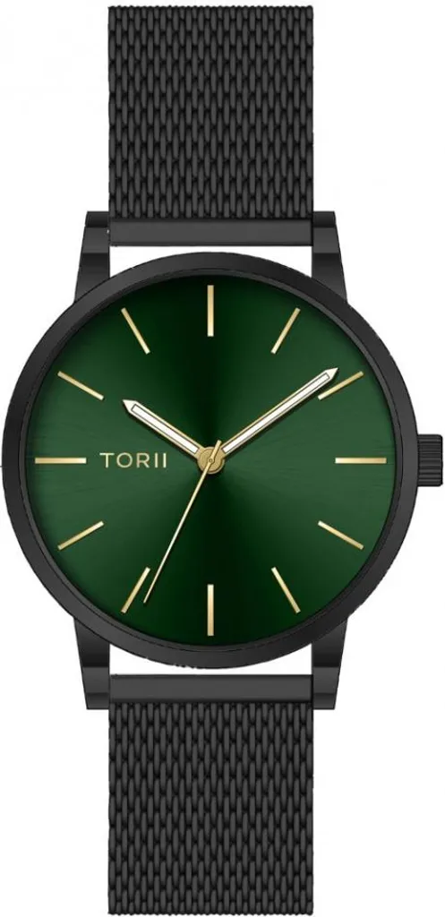 Montre TORII B41BG.FG Verte - Bracelet Cuir et Mouvement Quartz Japon