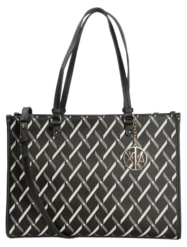 Sac Cabas Saffiano Armani Exchange Noir - Sac à Main Femme Élégant