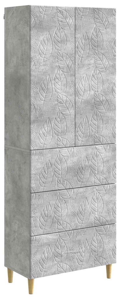 Schrankset 2 pcs Betongrau 66 x 34,5 x 90 cm Holzwerkstoff
