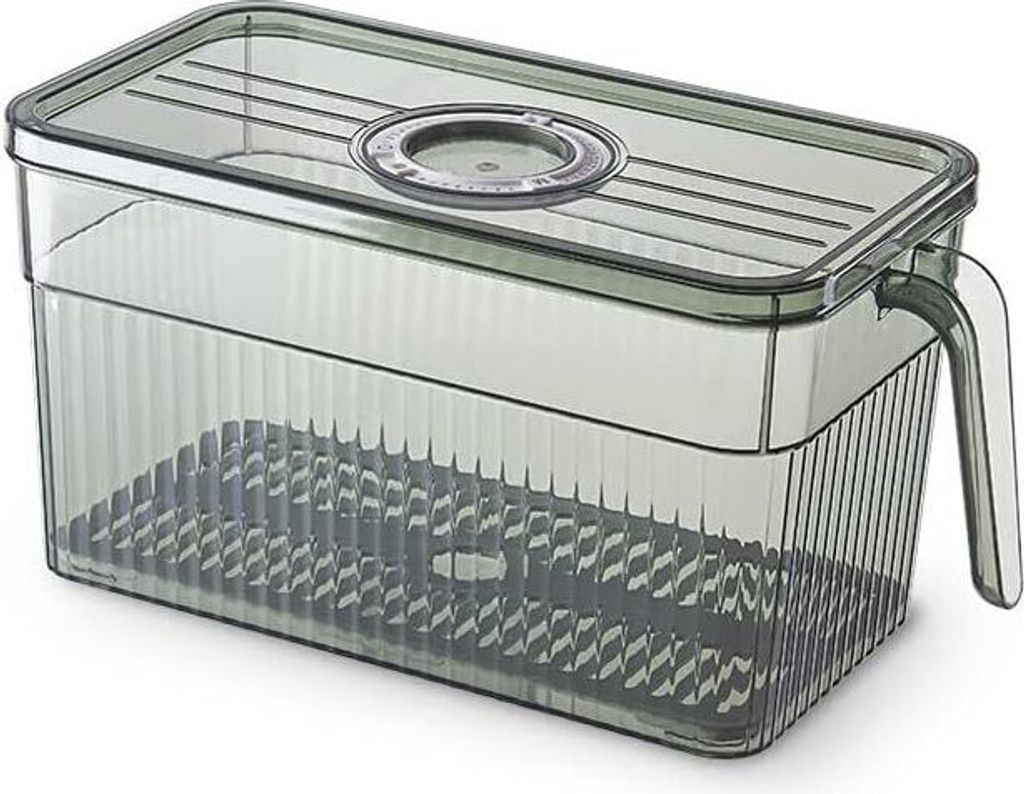 Transparente Kühlschrank-Organizer Box mit luftdichtem Produktbild 