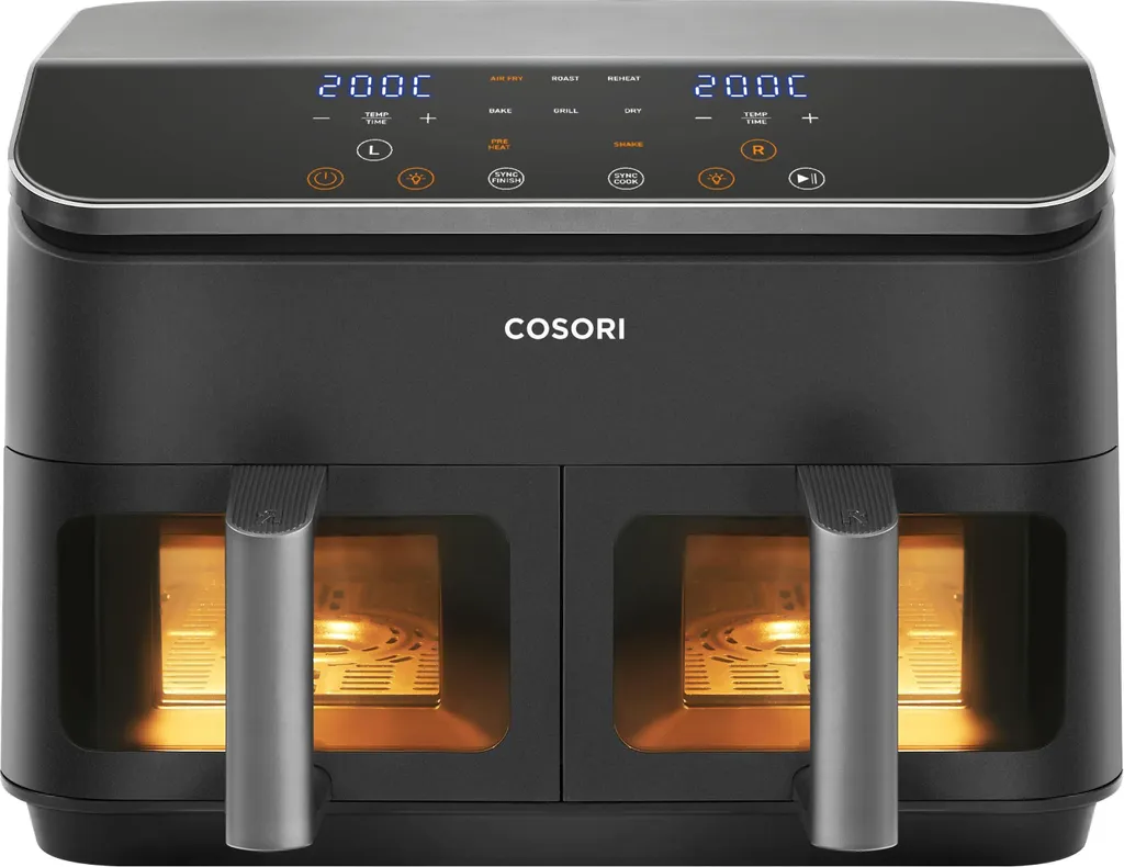 COSORI Friteuse à air chaud Dual Basket CAF-R901-AEU 8,5L Noir Intense