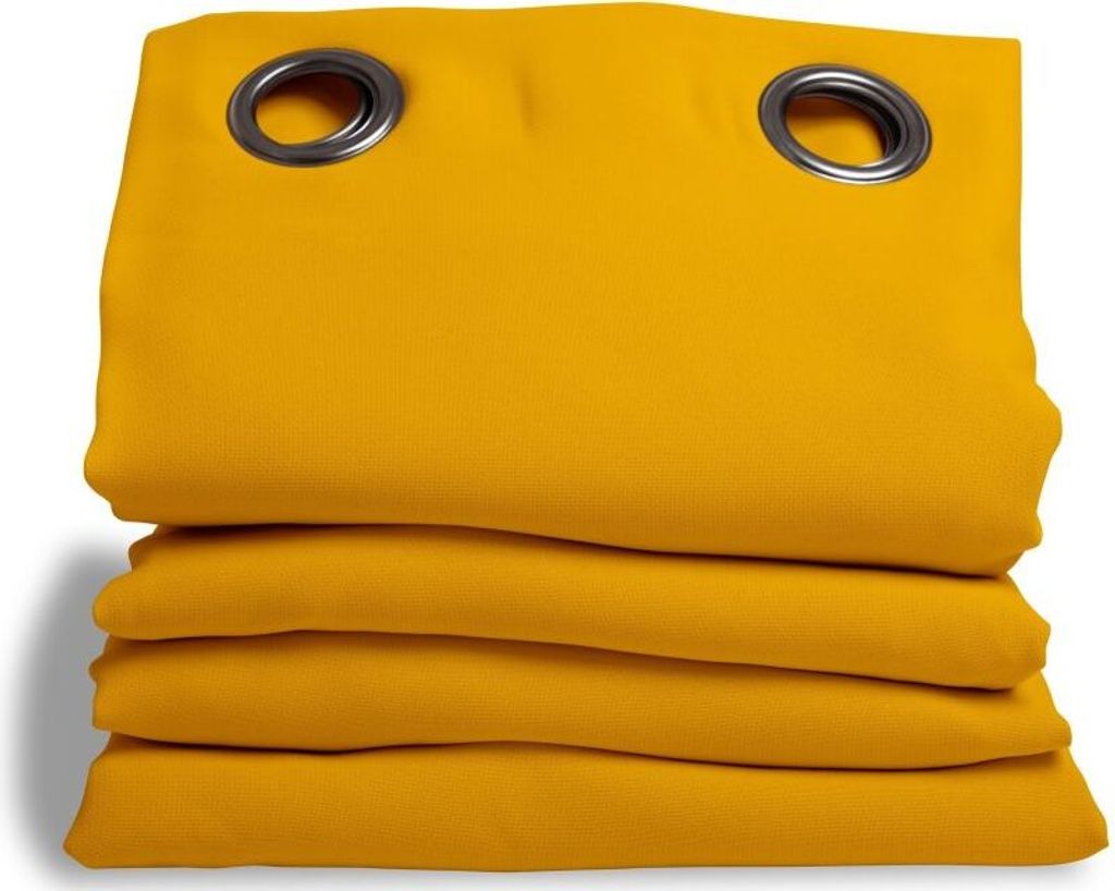 MOONDREAM Akustikvorhang 3in1 | Lärmschutz | Thermoisolierung | 100% Verdunkelung | Patentierte Technologie | Ösen | Gelb MC215 | 135B x 250H cm