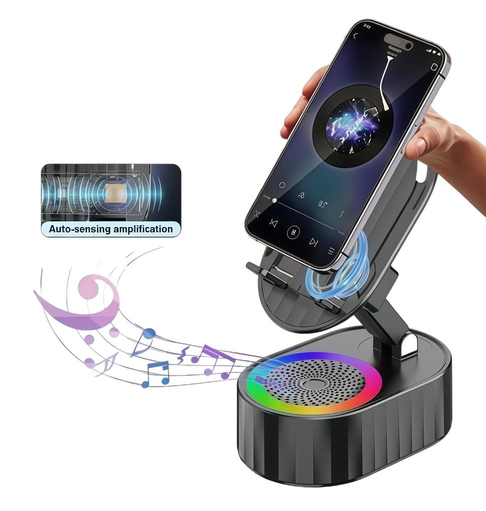 5-in-1-Handyhalterung, mit Bluetooth Lautsprecher und 3000 Produktbild 