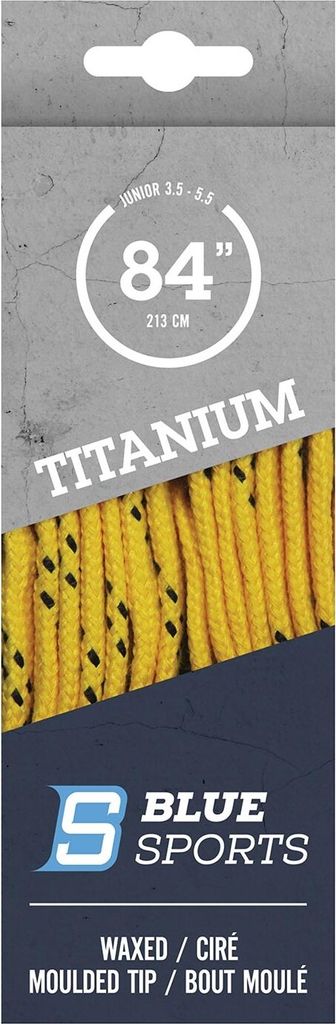 BLUE SPORTS Titanium Pro Schnürsenkel gewachst, Farbe:yel, Größe:108'/274cm