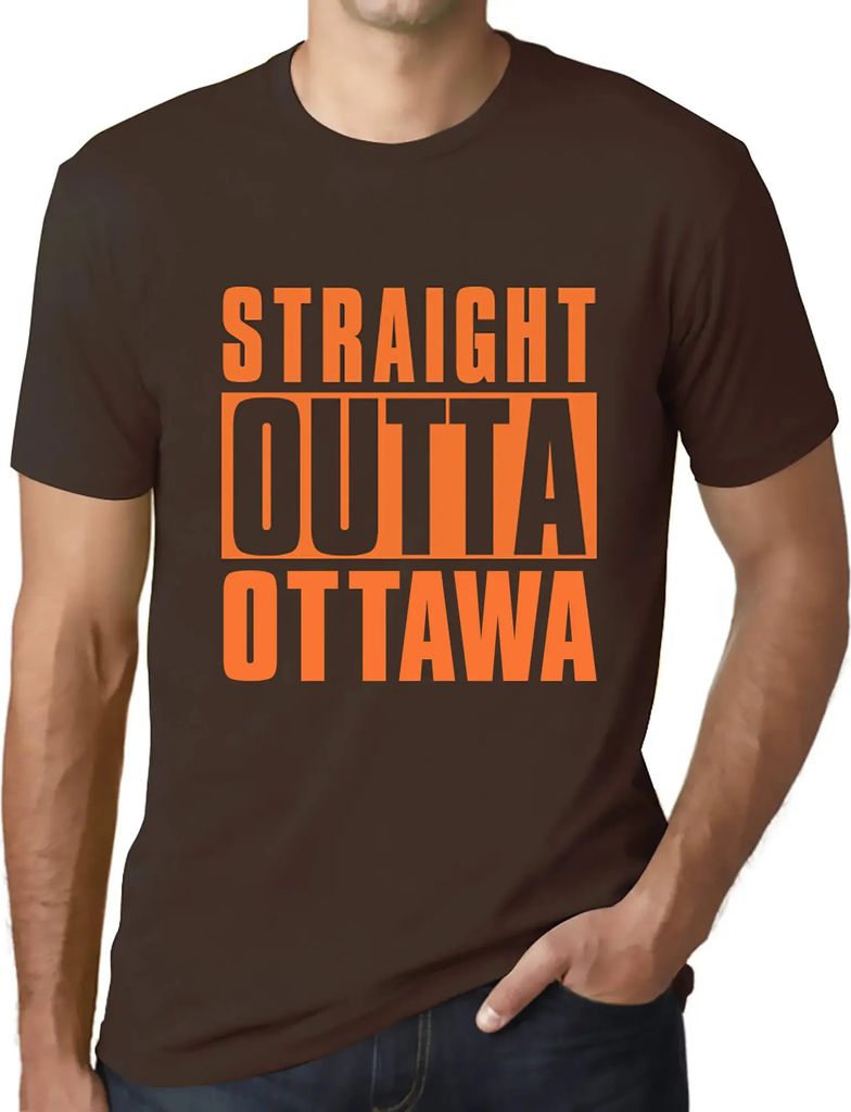 Herren Grafik T-Shirt Direkt aus Ottawa – Straight Outta Ottawa – Öko-Verantwortlich Vintage Jahrgang Kurzarm Lustige Druck Geburtstag Geschen...