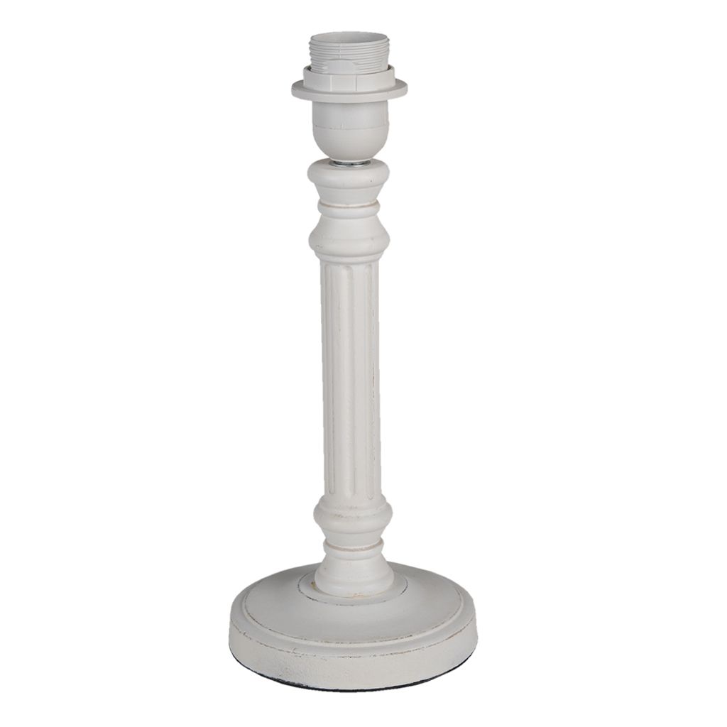 Podstavec lampy Clayre & Eef Ø 13x32 cm biele drevo Obrázok produktu 