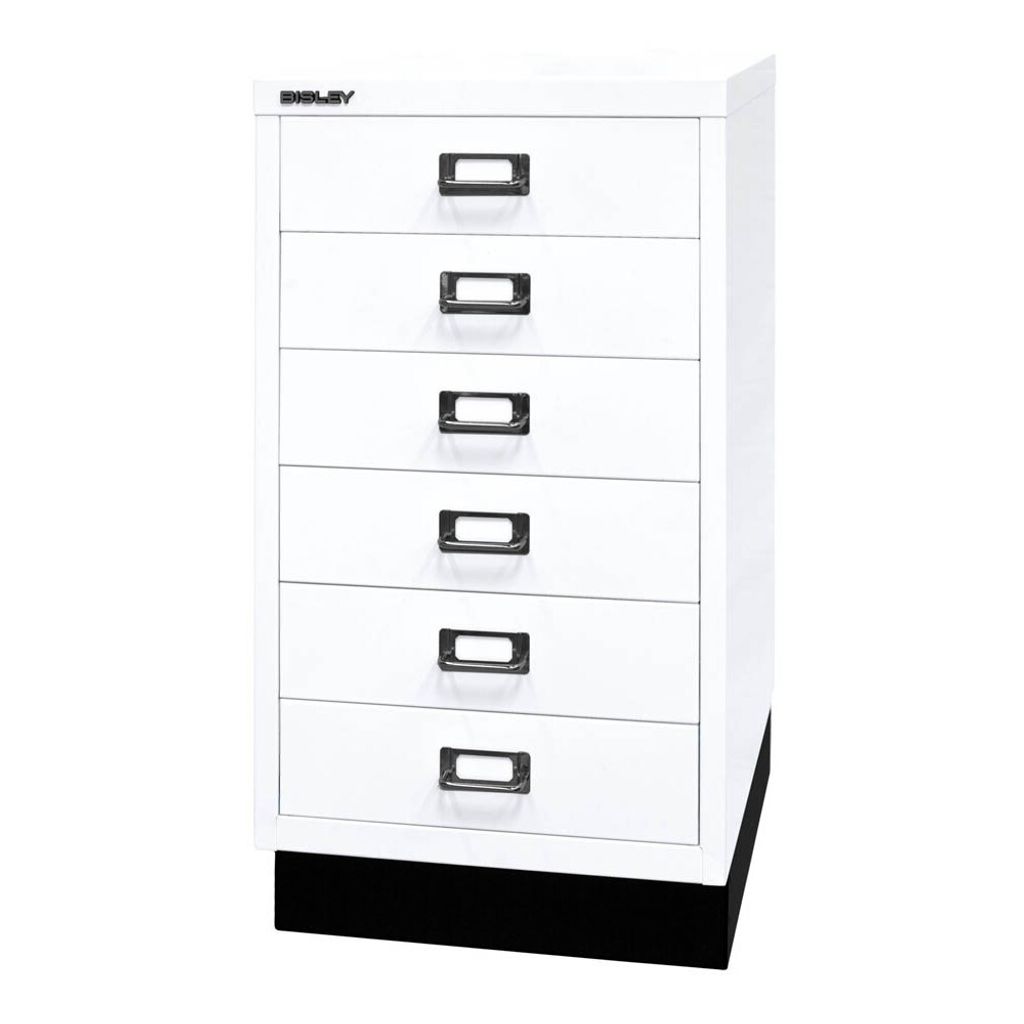 BISLEY MultiDrawer L29A36S Schubladenschrank verkehrsweiß 6 Schubladen 34,9 x 43,2 x 67,0 cm