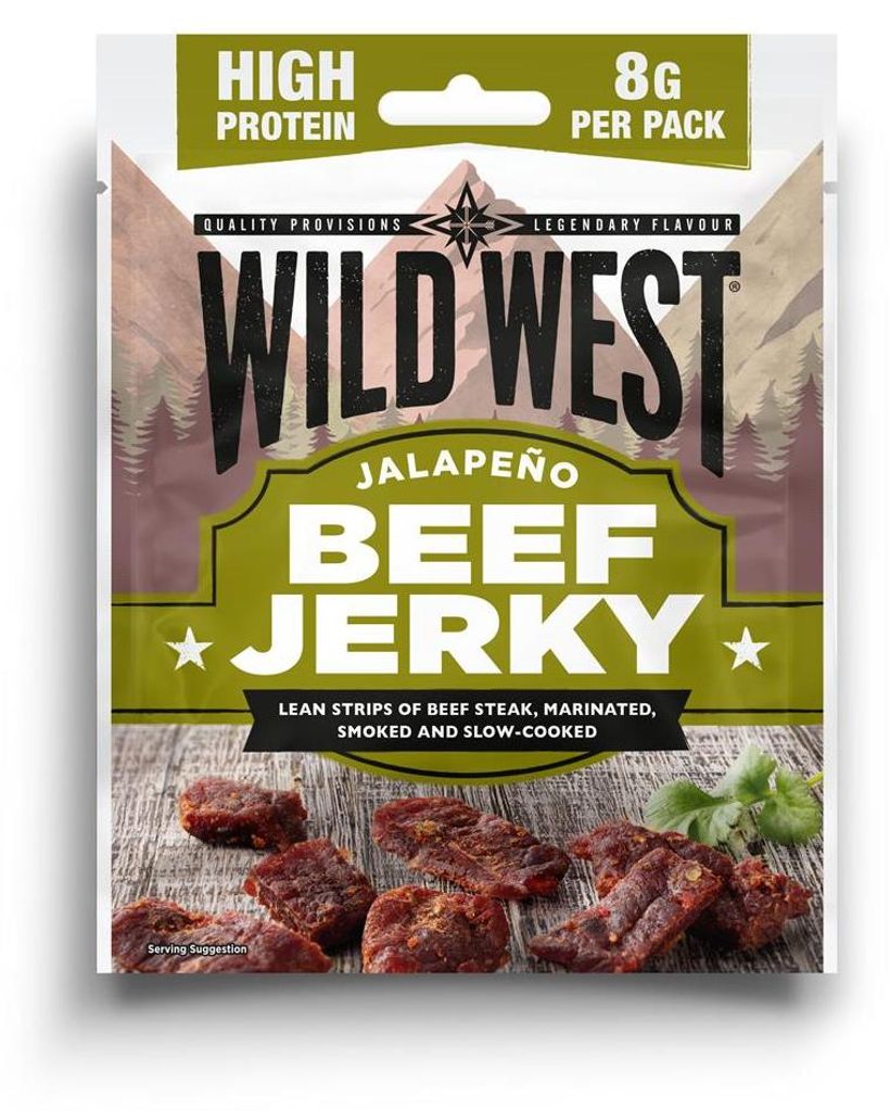 40x 25g Wild West Jalapeno Beef Jerky 1 kg Set Trockenfleisch