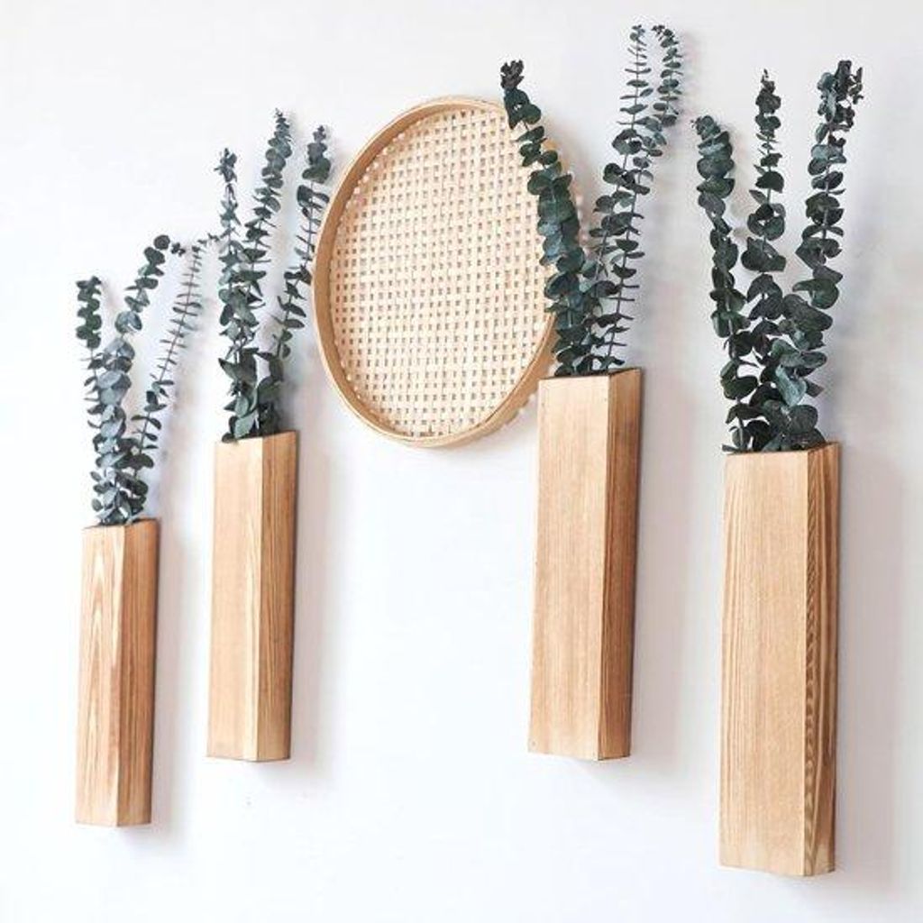 Holzblumenkästen 4-teilig für Wohndeko