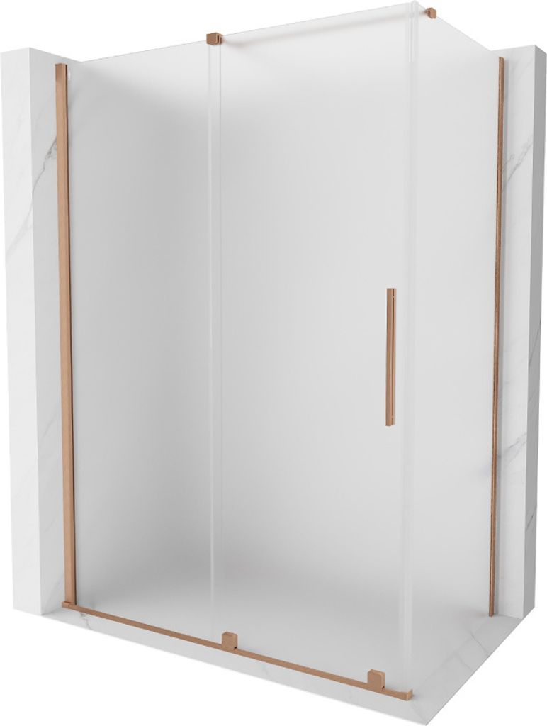 Mexen Velar Duschkabine verschiebbar 140 x 85 cm, Frost, gebürstetes Kupfer - 871-140-085-31-65