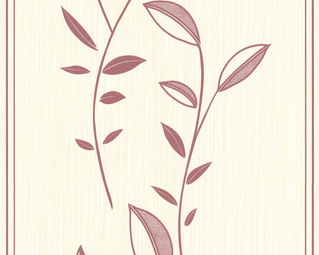 A.S. Création Vliestapete Fioretto Beige Rot Floral Blumen 785633