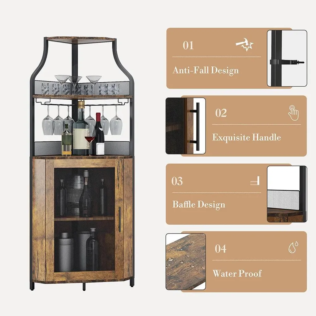 Rangement vin d'angle compact : finissez-en avec le désordre des verres - 6