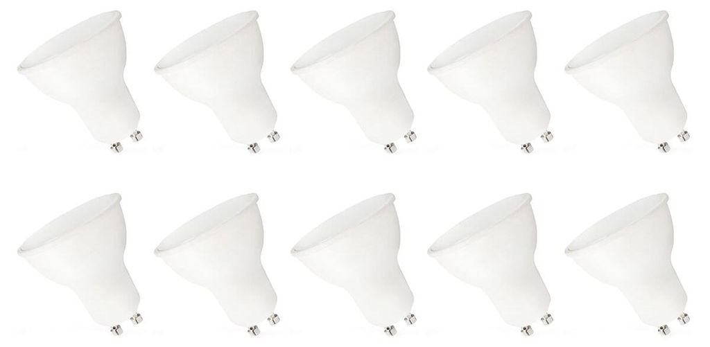 Spectrum LED-Lampe GU10 7,5 W - 230 V - 590 Lumen - 4000 K Neutralweiß - Natürliches Licht - Energieeffizient - 10 Stück