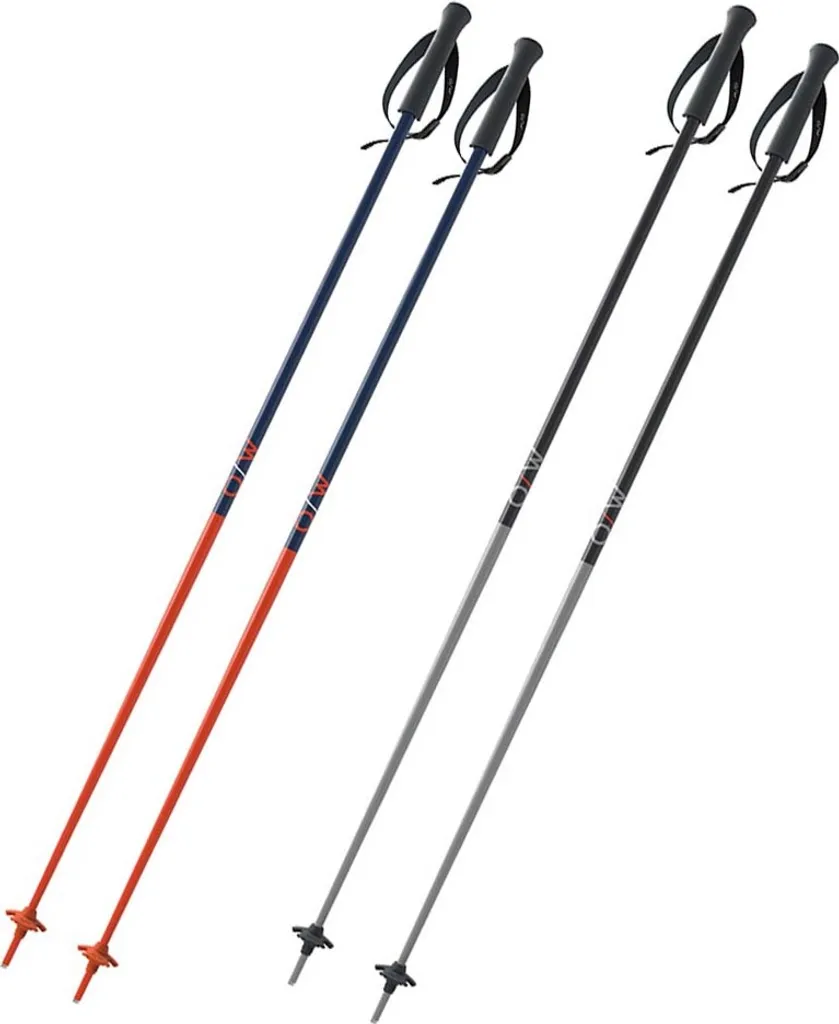 Bâtons de ski alpin OneWay GT18 Flame en aluminium robuste de 130cm