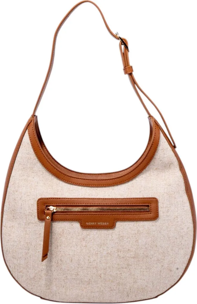 GERRY WEBER Sunny Breeze Hobo Bag avec Bandoulière Beige Aspect Naturel