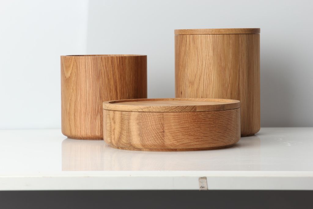 CONTINENTA Dose, eikenhout, 19x19x6 cm, artikelnummer 4171, Productafbeelding 
