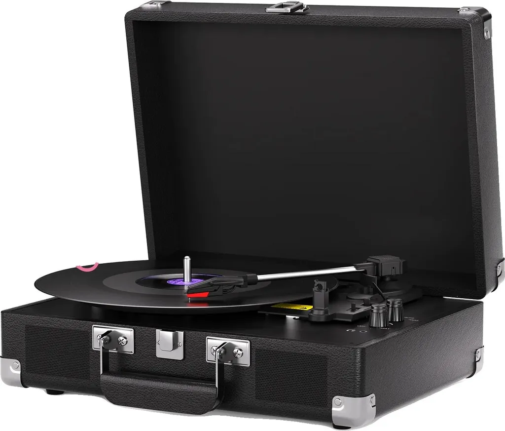 Giradischi Nero 33/45/78 Giri | Altoparlanti Integrati | Audio Analogico