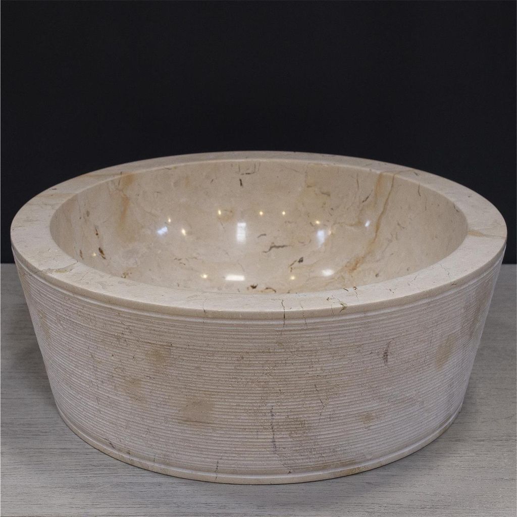 Teako Design Aufsatzwaschbecken Tita Marmor rund Ø 40 cm
