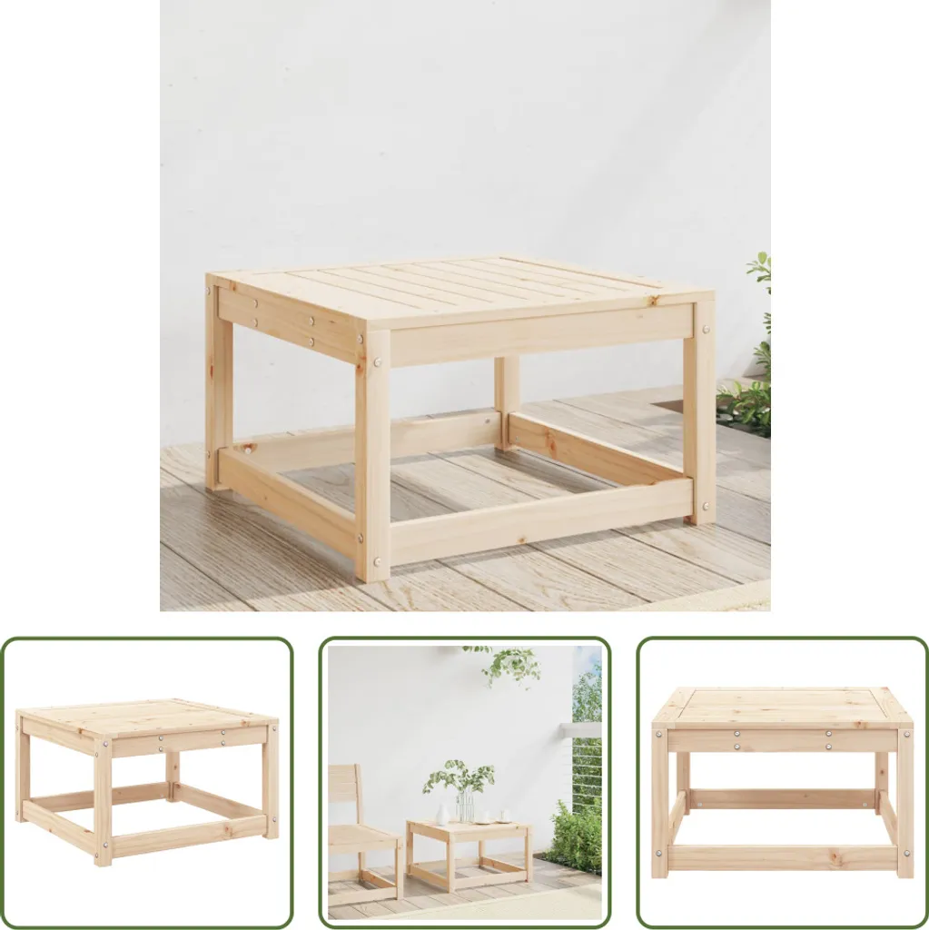Sgabello Rustico da Giardino in Legno di Pino - The Living Store Home