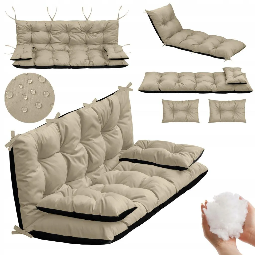 Offerta Cuscini Altalena Impermeabili Beige - Ricambio Giardino