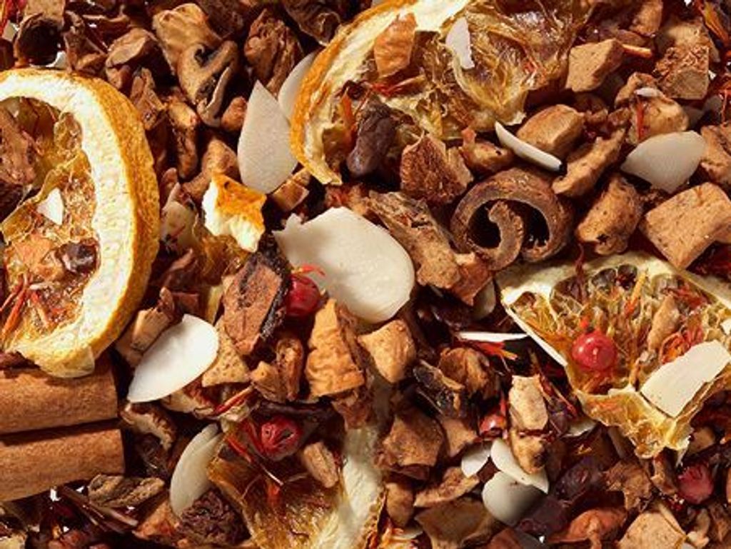 1 kg Früchteteemischung Fruchtengel (Orange-Marzipan-Schoko-Note) aromatisiert