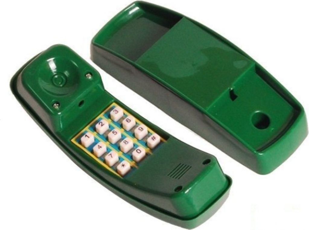 Wippchen-Shop Telefon Attrappe Spielzeug Handy für Spielplatz mit Ton Zubehör für Spielturm Kunststoff Kinderspielhaus Grün