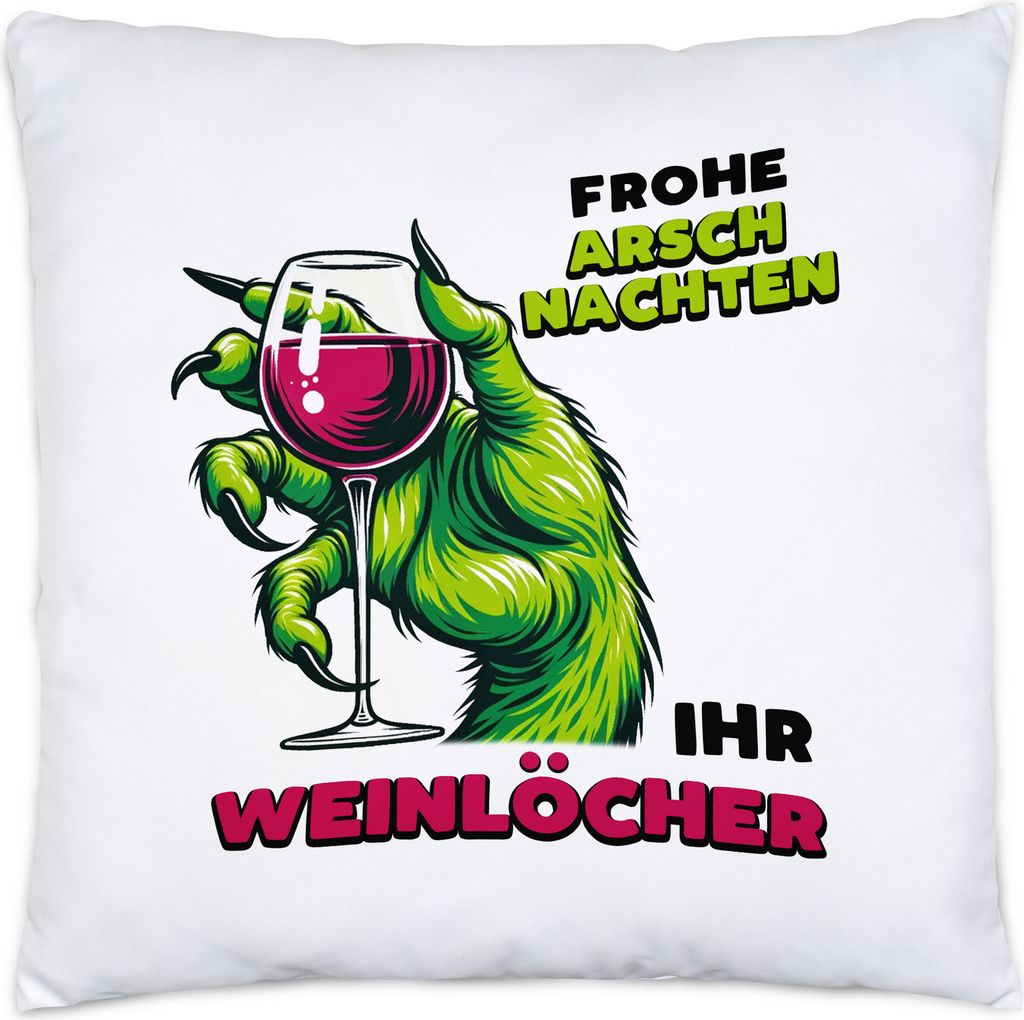 Schöne Arschnachten Rotwein Hand Kissen Inkl. Füllung Lustige Geschenkidee Wein