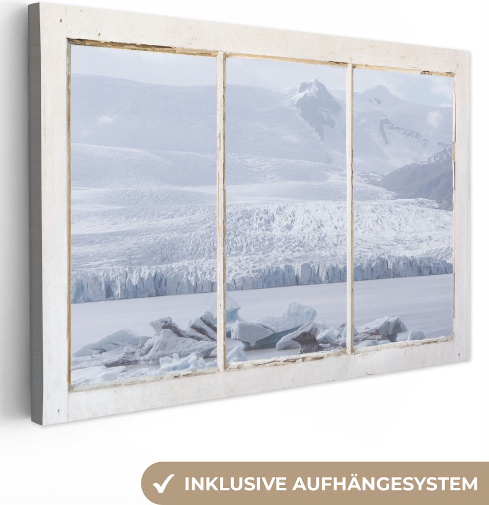 OneMillionCanvasses - Leinwandbilder - 150x100 cm, Durchschauen - Schnee - Eis, Wandbilder Kunstdruck Wanddekoration