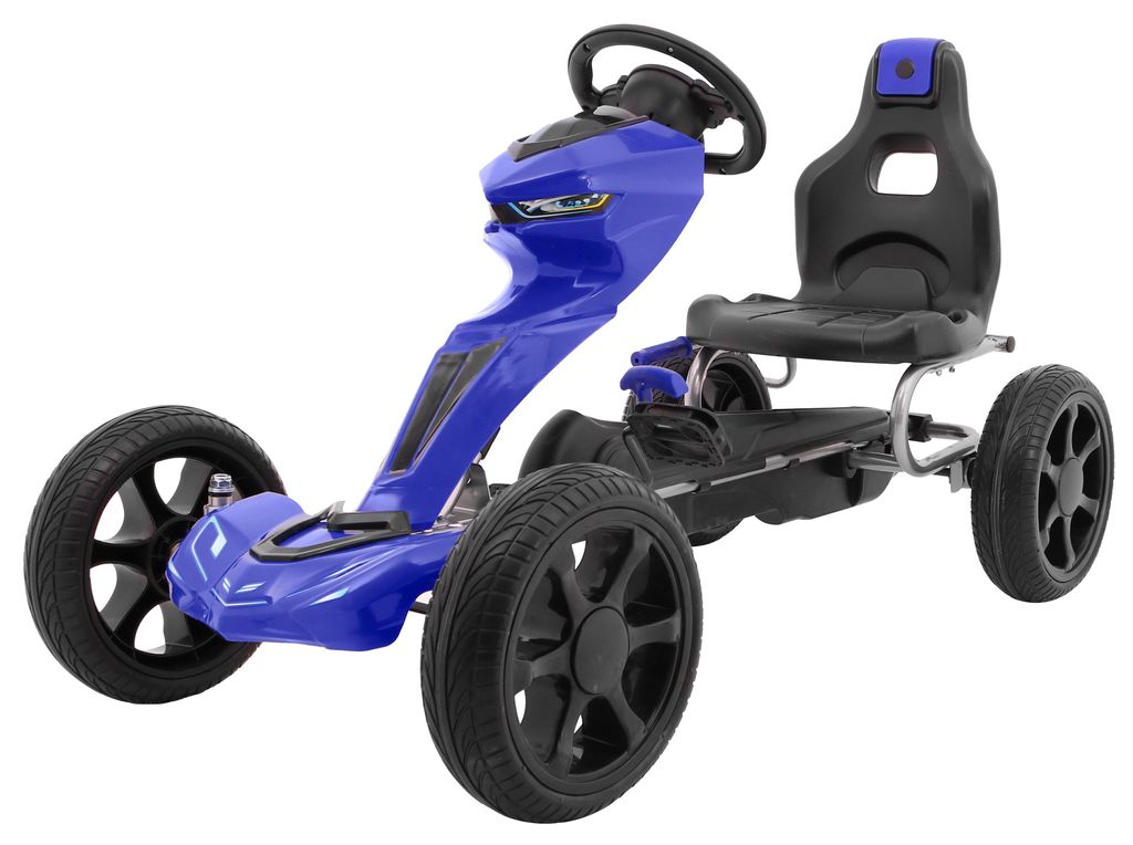 Grand Ride šlapací motokára pro děti 3+ Modrá + EVA kola + Obrázek produktu 