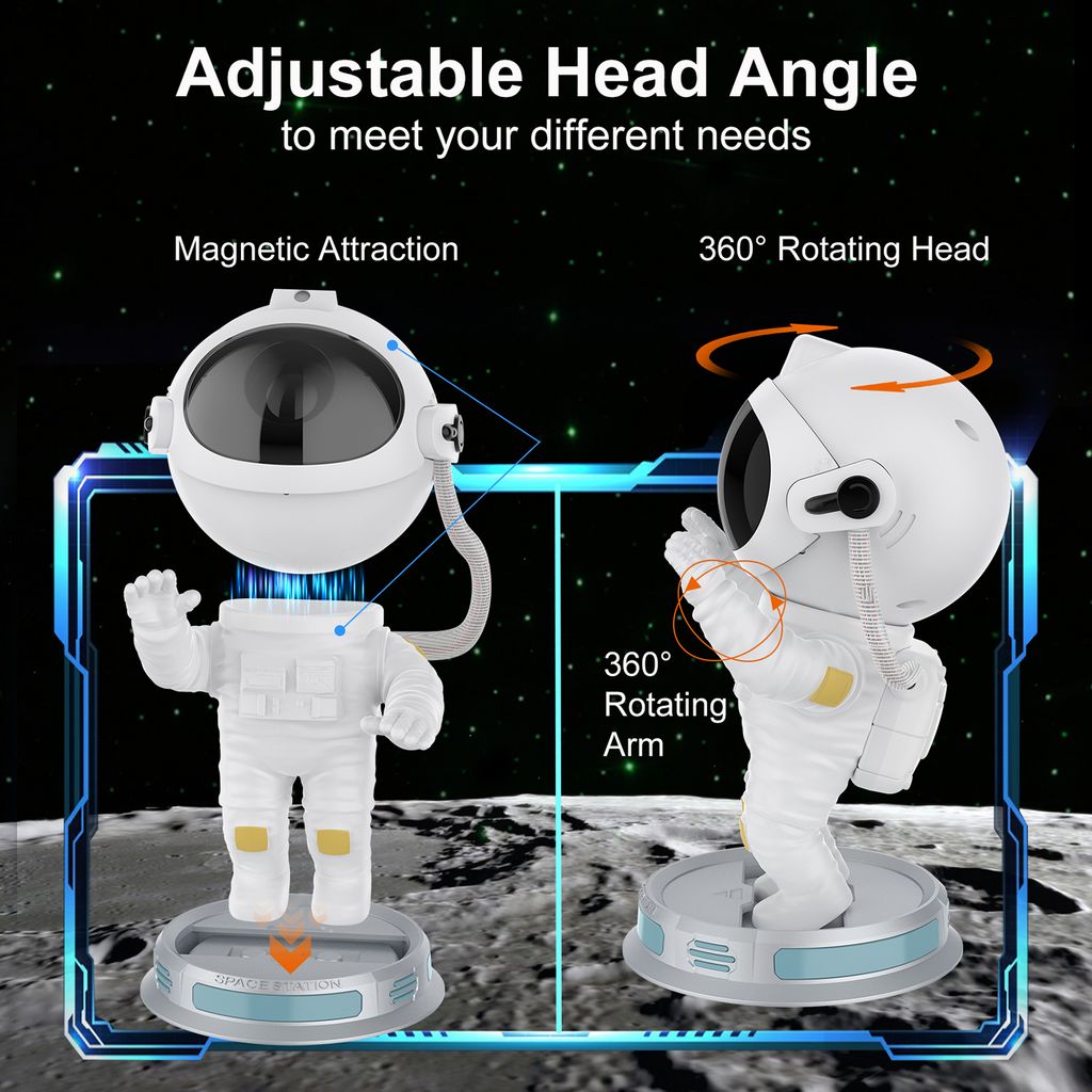 Astronaut Nachtlicht LED Sternenhimmel Licht Projektor Produktbild 6